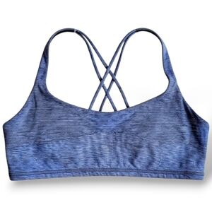 Lululemon Free To Be Strappy Yoga Bra Space Dye Sapphire Blue Size 12